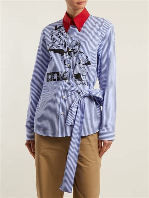 prada comic print shirt|Prada Milano 2017 Comic Print Boxy Cotton Shirt .